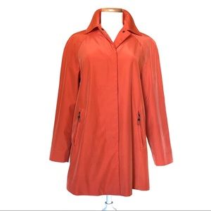 Anne Klein Orange Trench Coat S